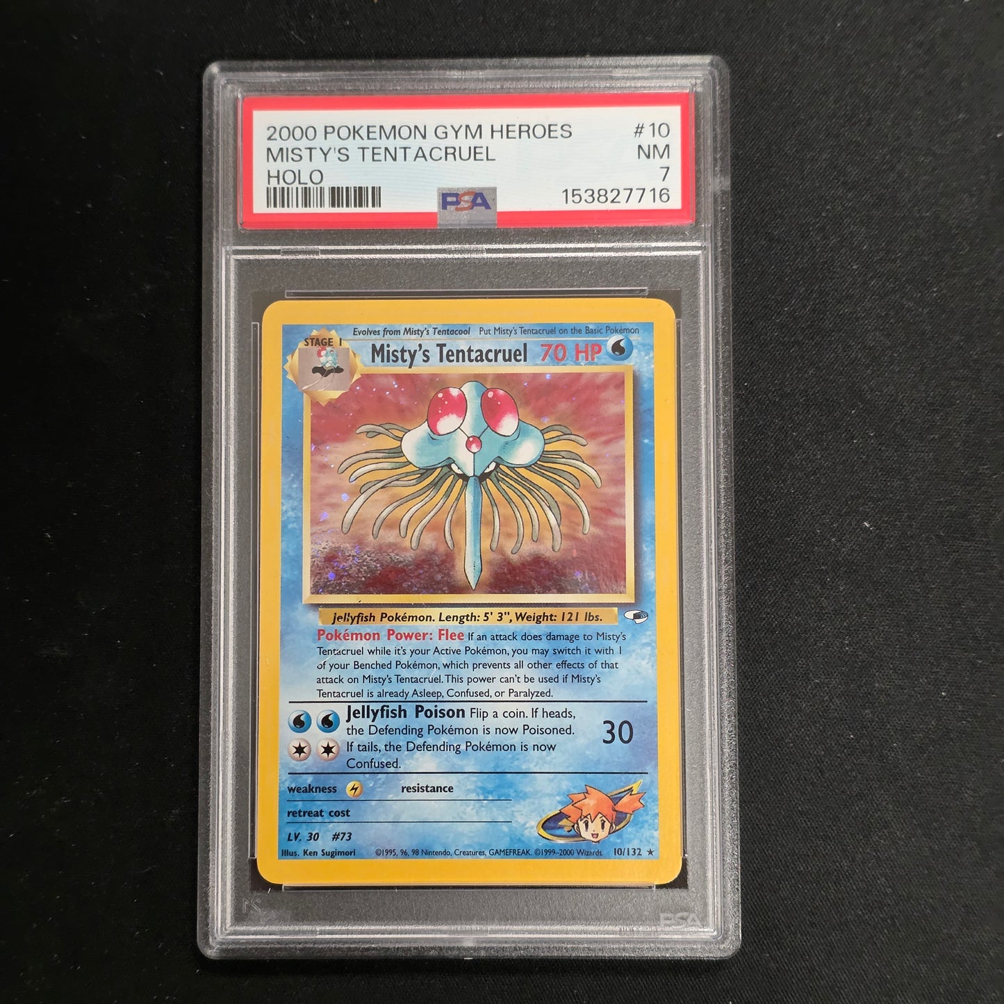 Pokemon TCG Misty's Tentacruel Gym Heroes 10/132 (PSA 7)