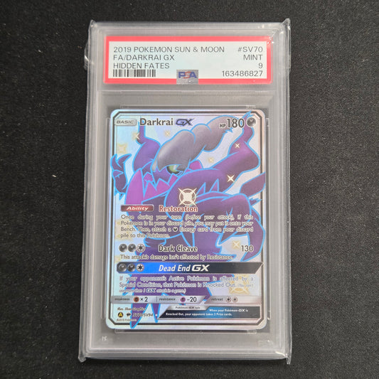 Pokemon TCG Darkrai GX Hidden Fates SV70/SV94 (PSA 9)