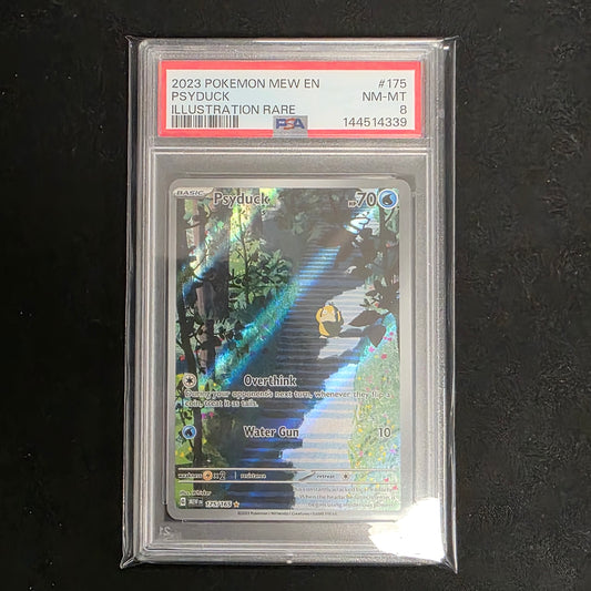 Pokemon TCG Psyduck 151 175/165 (PSA 8)